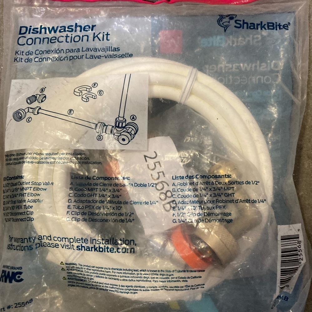 SharkBite 1/2 in. Brass Push-to-Connect Dishwasher Installation Kit